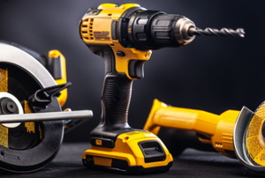 black and yellow power tools