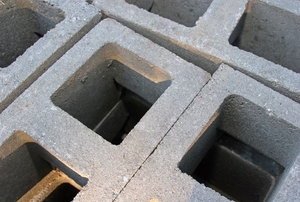 Concrete blocks.
