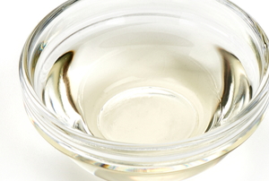 Vinegar in a glass bowl.