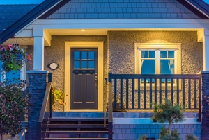 A front door on a house.