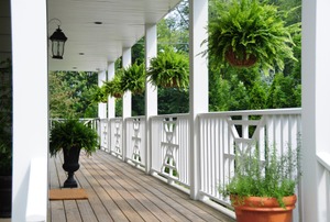 Vinyl porch railings.