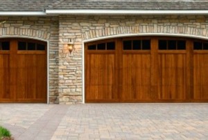 Pavers, custom doors, and stone on upscale home.