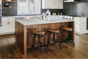 Bar stools at a breakfast bar