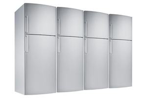 Refrigerator (isolated with clipping path over white background)