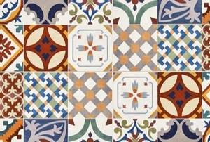 colorful tiles with pattern designs