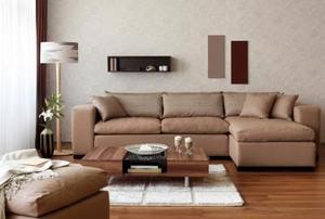 A styled living room.