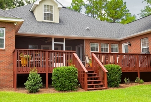 Brick house siding.