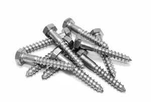 Screws on a white background.