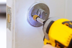 Installing a deadbolt into a door