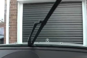 Windshield wiper arm on a car
