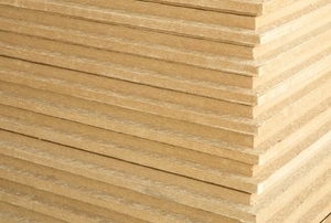 stack of light hemp wood panels