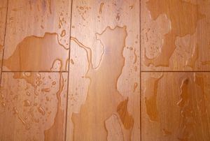 Water on a wood floor