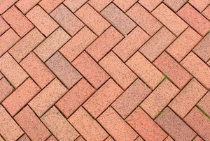 A brick walkway.
