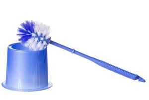 A toilet brush on a white background.