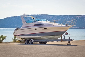 A boat trailer.
