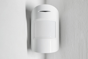 motion detector mounted in a corner