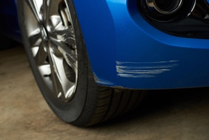 A scratched car.