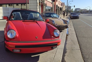 Two parked cars.