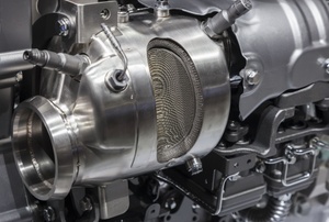 A catalytic converter.