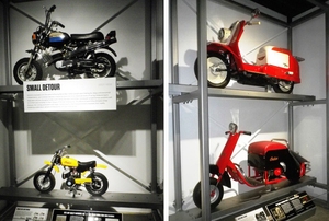 Mini Bikes and scooters on display