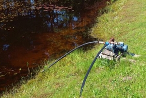A clogged groundwater pump.