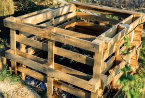 open sided wood compost bin