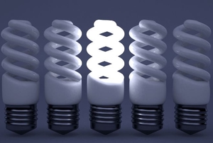 A row of light bulbs.