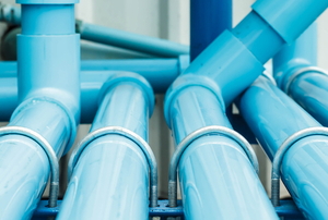 Blue pipes.
