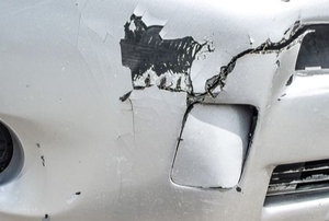 cracked plastic bumper