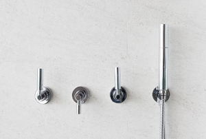 three handle faucet shower system