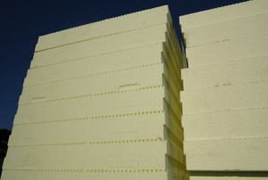 Stack of rigid foam insulation