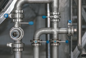 Galvanized steel pipes.