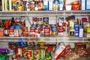 The inside of a pantry.