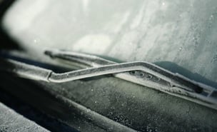 A frosted windshield.