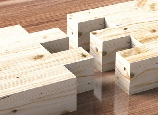 two pieces of wood with carpentry joints