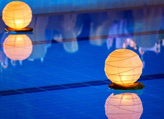 floating pool lantern lights