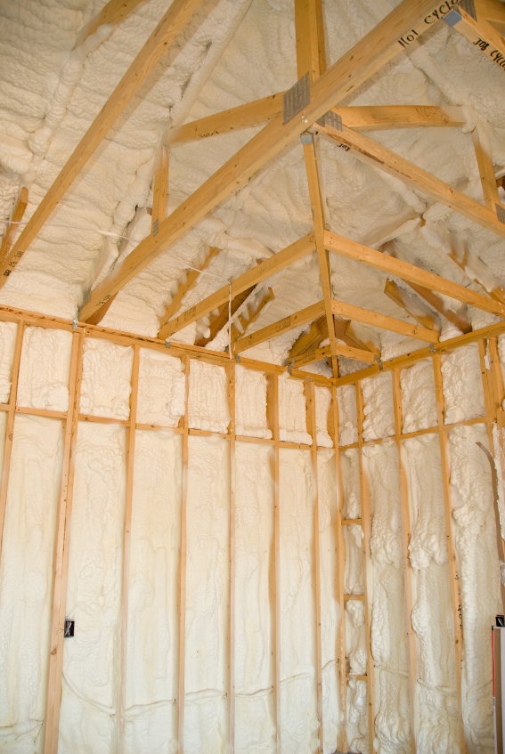 insulation filled joists and walls