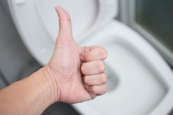 thumbs up to the low flow toilet