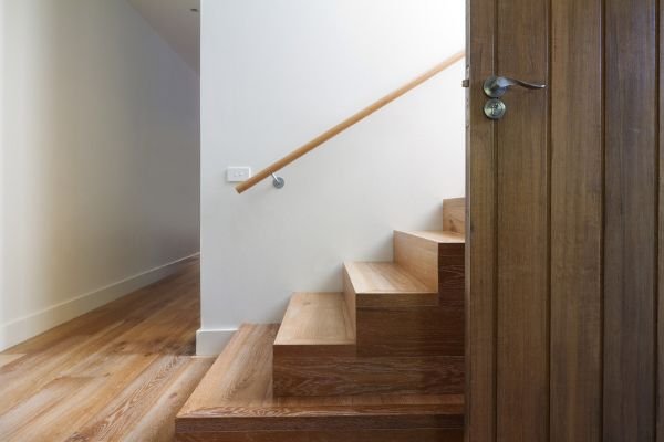 A modern looking staircase.