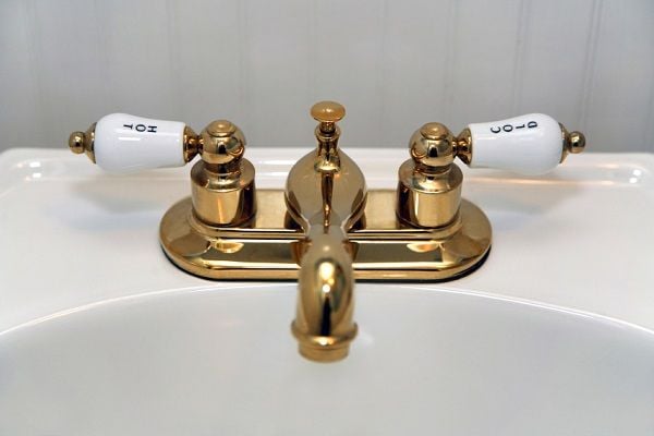 cheap, brass bathroom faucet