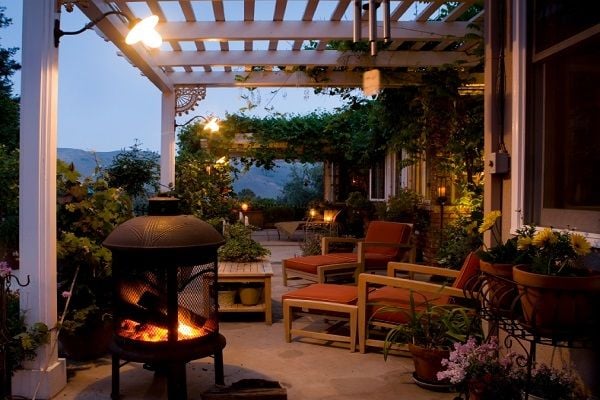 With outdoor spaces, always build from the ground up. For example, you can add a