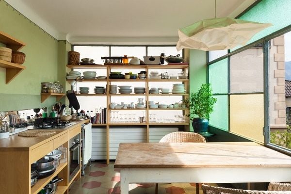 kitchen with wall storage
