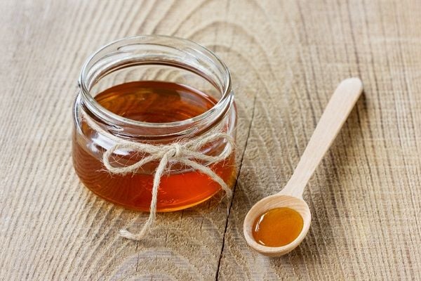 Honey in a small jar.