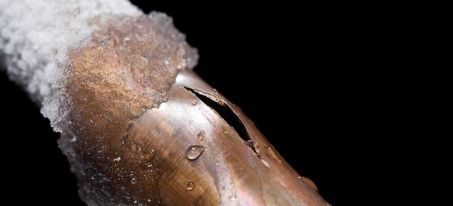 pipe with freezing damage