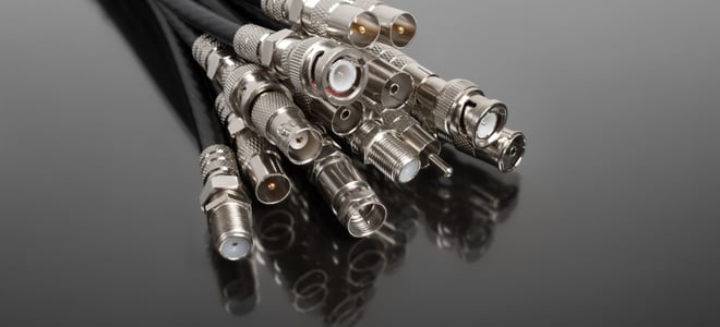 Coaxial cables.