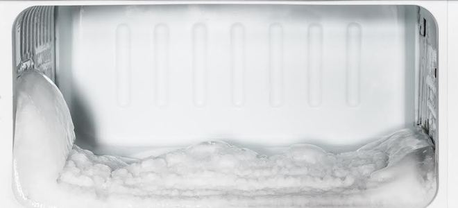 a freezer full of frost