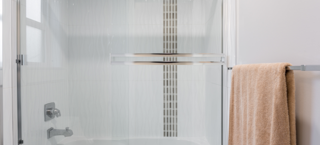 how to clean overlapping sliding shower doors