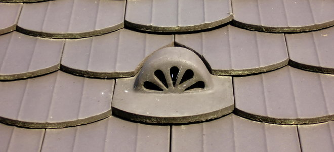 shingled roof with vent