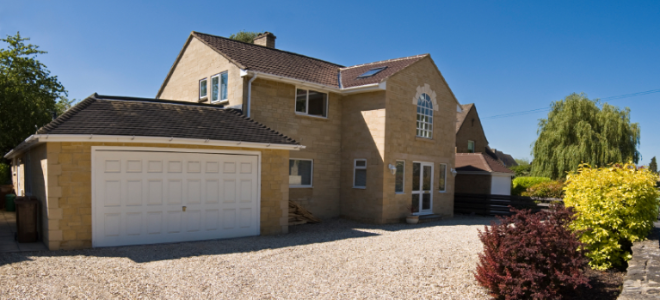 New Home with gravel driveway