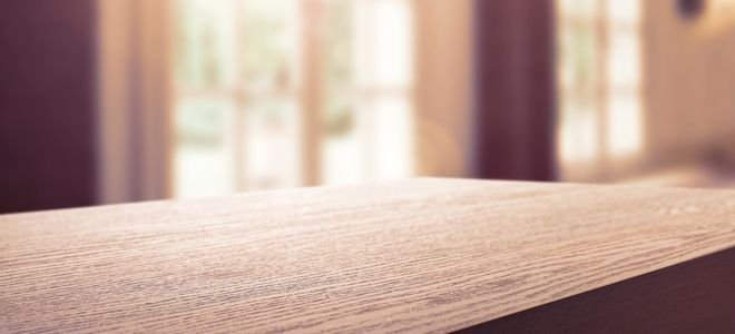 wooden table in the summer sun